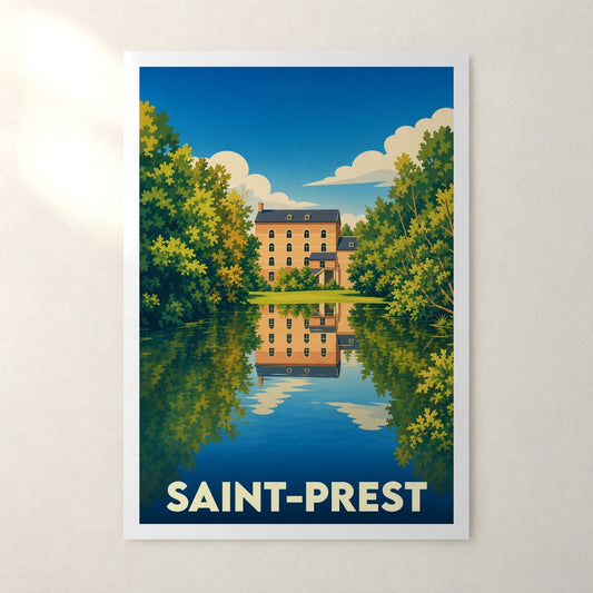 Affiche Saint-Prest – sans cadre, accrochée au mur