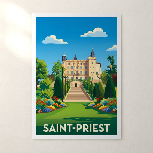 Affiche Saint-Priest – sans cadre, accrochée au mur