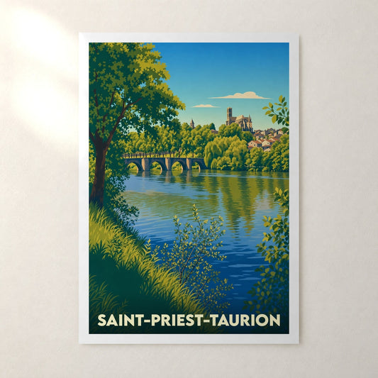 Affiche Saint-Priest-Taurion – sans cadre, accrochée au mur