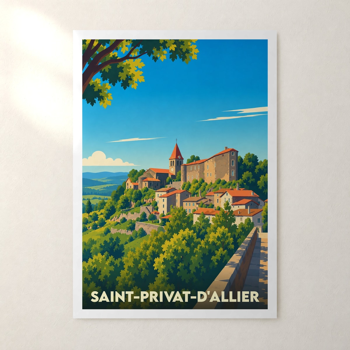 Affiche Saint-Privat-d'Allier – sans cadre, accrochée au mur
