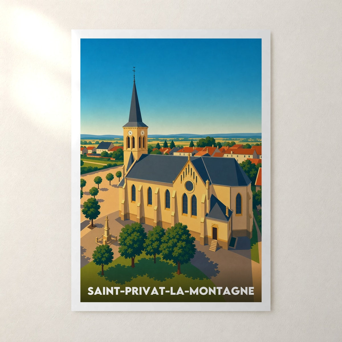 Affiche Saint-Privat-la-Montagne – sans cadre, accrochée au mur
