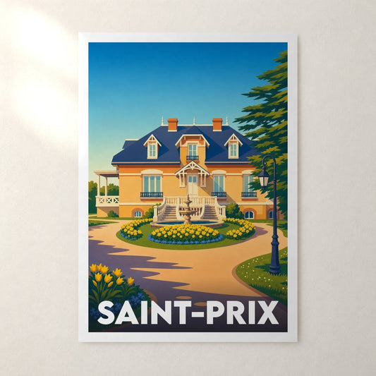 Affiche Saint-Prix – sans cadre, accrochée au mur