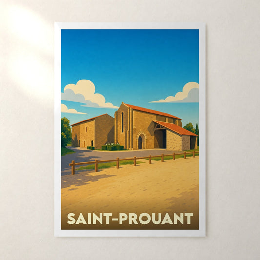 Affiche Saint-Prouant – sans cadre, accrochée au mur