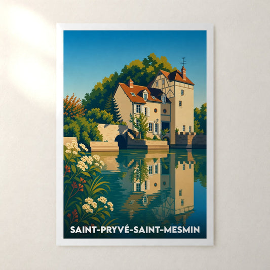 Affiche Saint-Pryvé-Saint-Mesmin – sans cadre, accrochée au mur