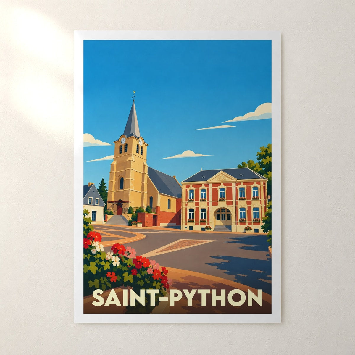 Affiche Saint-Python – sans cadre, accrochée au mur