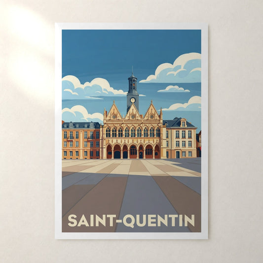 Affiche Saint-Quentin – sans cadre, accrochée au mur