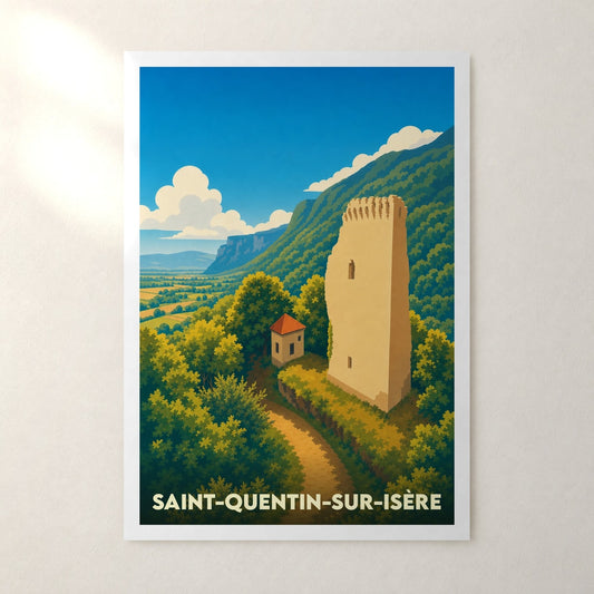 Affiche Saint-Quentin-sur-Isère – sans cadre, accrochée au mur