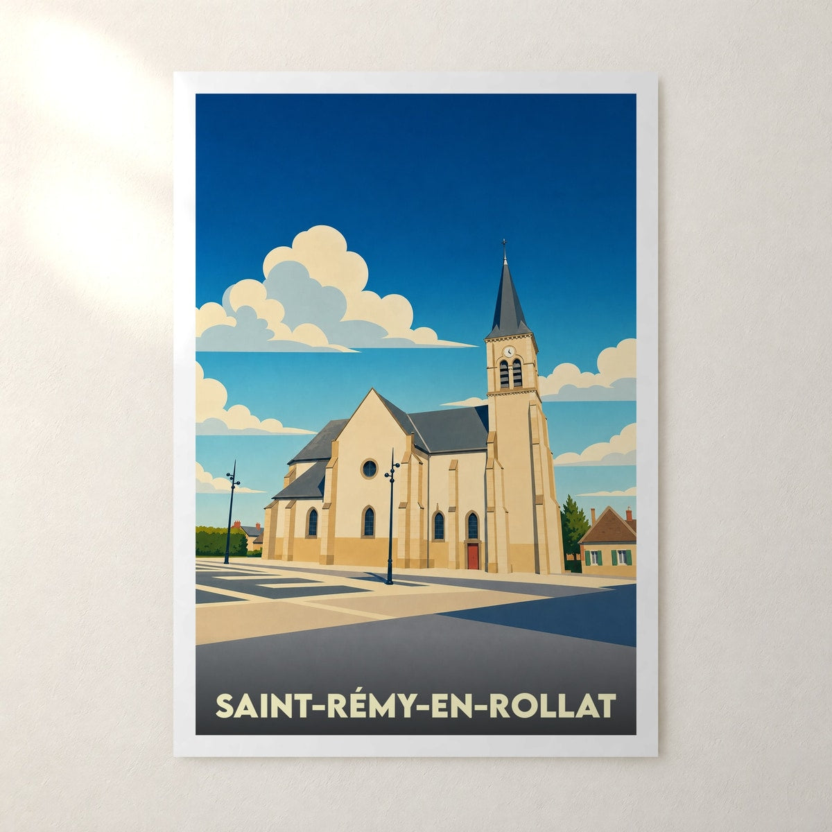 Affiche Saint-Rémy-en-Rollat – sans cadre, accrochée au mur