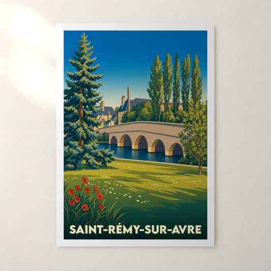 Affiche Saint-Rémy-sur-Avre – sans cadre, accrochée au mur