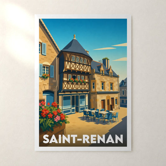Affiche Saint-Renan – sans cadre, accrochée au mur