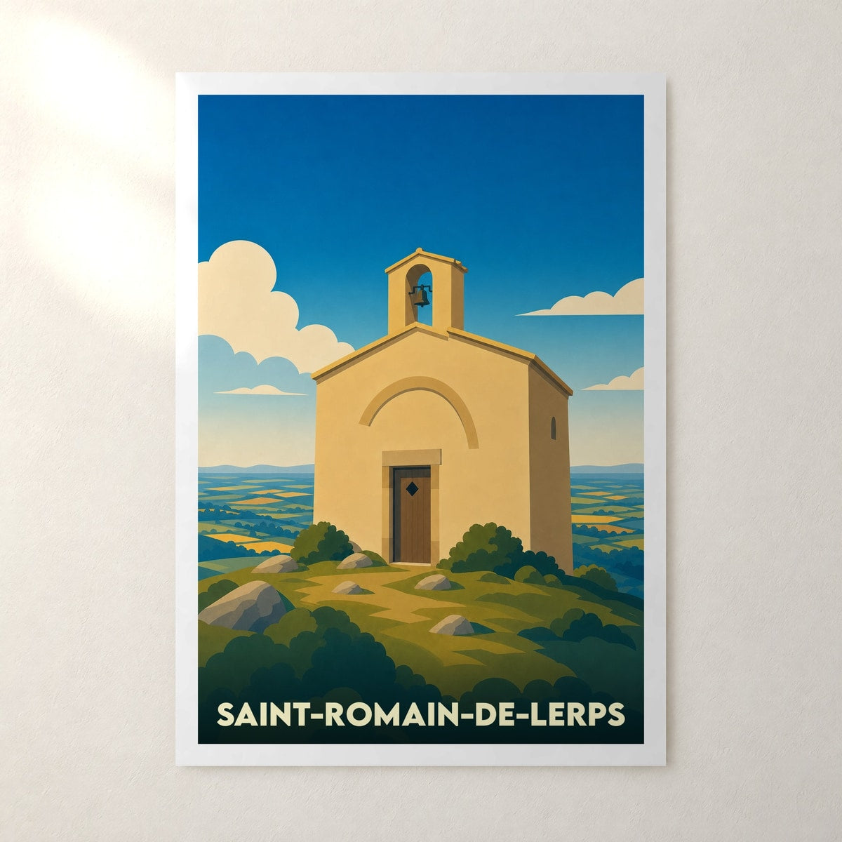 Affiche Saint-Romain-de-Lerps – sans cadre, accrochée au mur