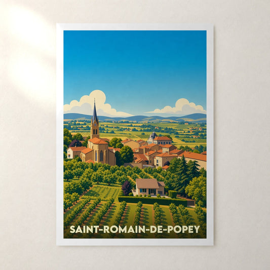 Affiche Saint-Romain-de-Popey – sans cadre, accrochée au mur