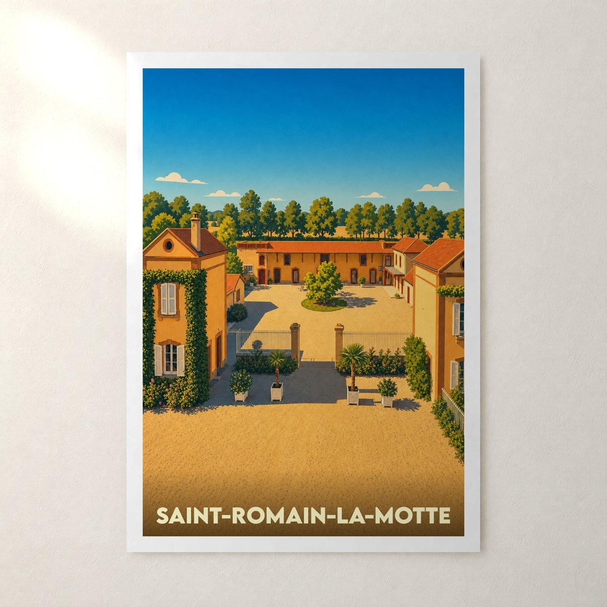 Affiche Saint-Romain-la-Motte – sans cadre, accrochée au mur