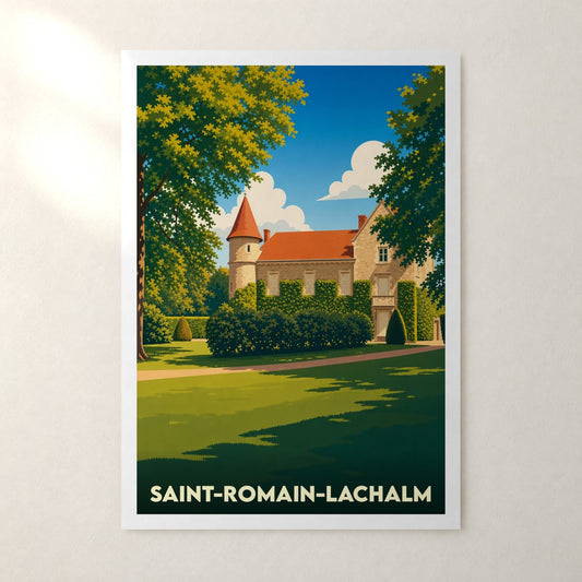 Affiche Saint-Romain-Lachalm – sans cadre, accrochée au mur