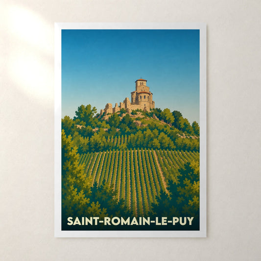 Affiche Saint-Romain-le-Puy – sans cadre, accrochée au mur