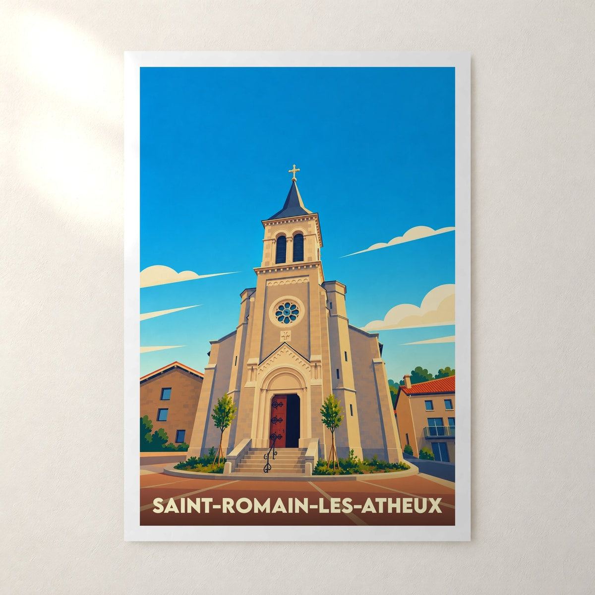 Affiche Saint-Romain-les-Atheux – sans cadre, accrochée au mur