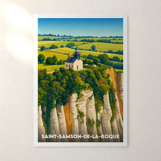 Affiche Saint-Samson-de-la-Roque – sans cadre, accrochée au mur