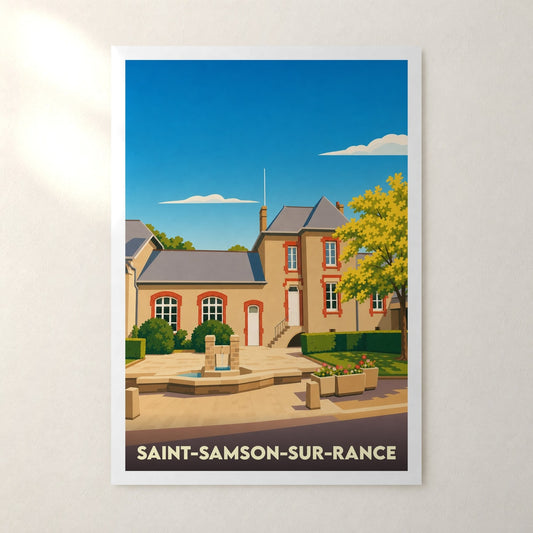 Affiche Saint-Samson-sur-Rance – sans cadre, accrochée au mur