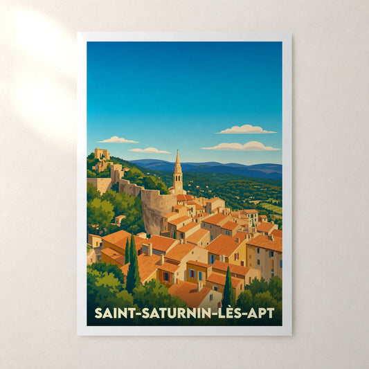 Affiche Saint-Saturnin-lès-Apt – sans cadre, accrochée au mur