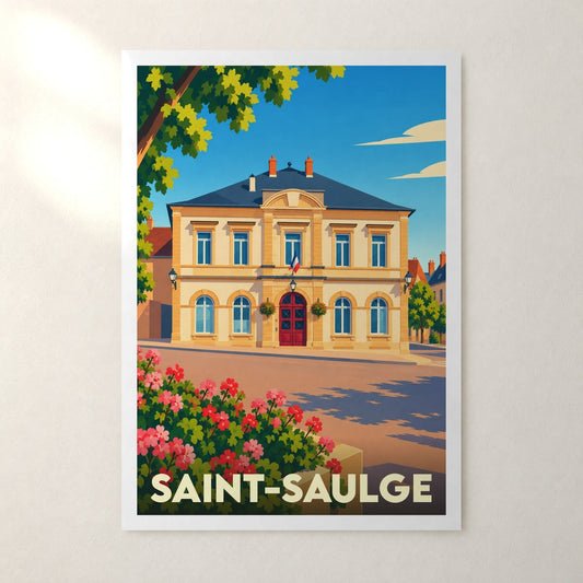 Affiche Saint-Saulge – sans cadre, accrochée au mur