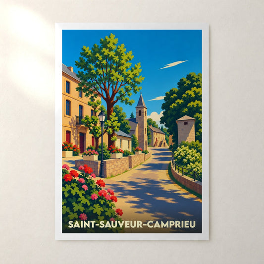 Affiche Saint-Sauveur-Camprieu – sans cadre, accrochée au mur
