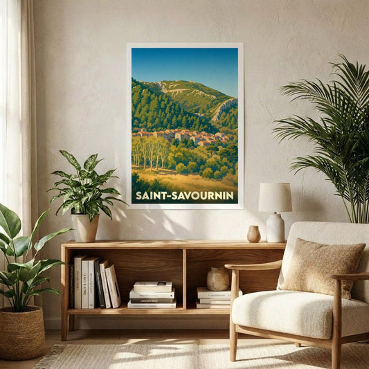 Affiche A1 (59,4 x 84,1 cm) Sans cadre souvenir de Saint-Savournin