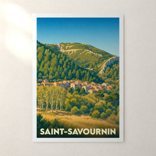 Affiche Saint-Savournin – sans cadre, accrochée au mur