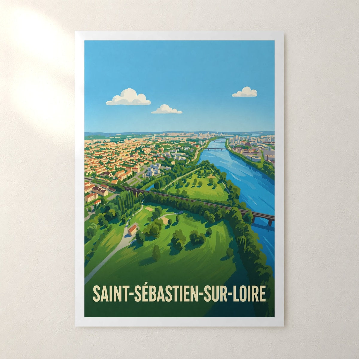 Affiche Saint-Sébastien-sur-Loire – sans cadre, accrochée au mur