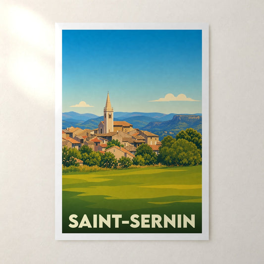 Affiche Saint-Sernin – sans cadre, accrochée au mur