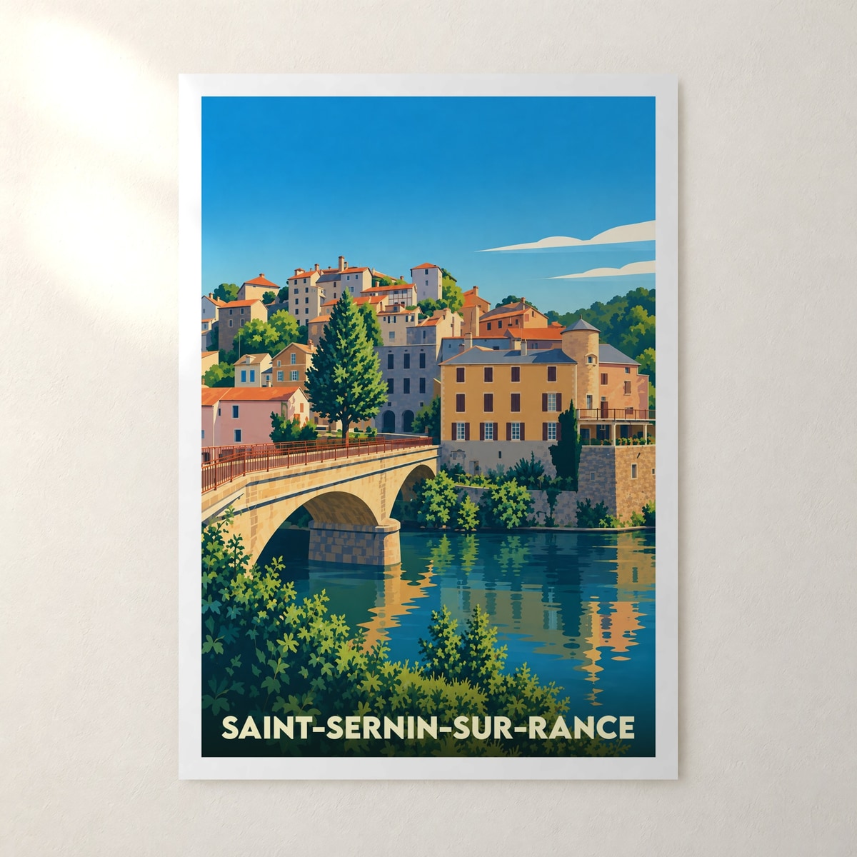 Affiche Saint-Sernin-sur-Rance – sans cadre, accrochée au mur