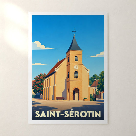 Affiche Saint-Sérotin – sans cadre, accrochée au mur