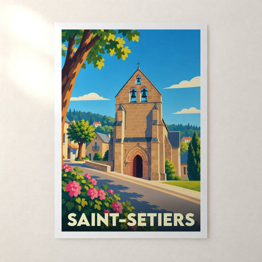 Affiche Saint-Setiers – sans cadre, accrochée au mur