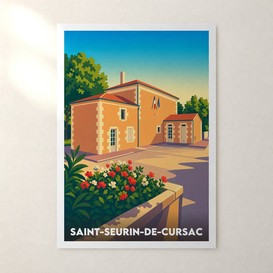 Affiche Saint-Seurin-de-Cursac – sans cadre, accrochée au mur