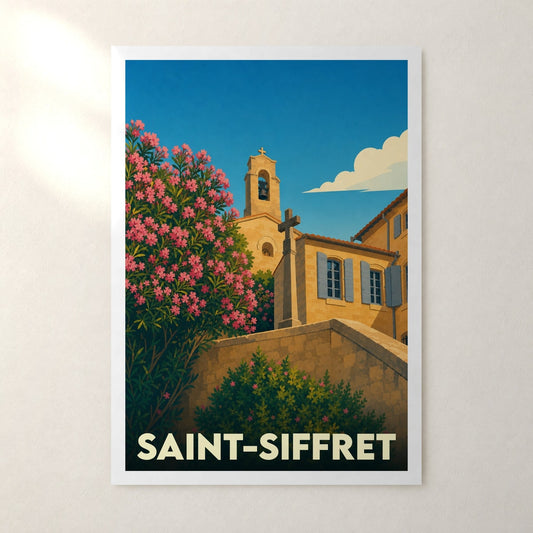 Affiche Saint-Siffret – sans cadre, accrochée au mur