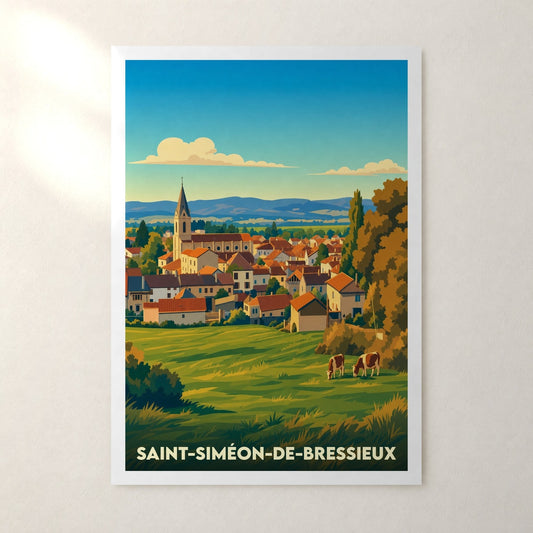 Affiche Saint-Siméon-de-Bressieux – sans cadre, accrochée au mur