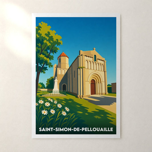 Affiche Saint-Simon-de-Pellouaille – sans cadre, accrochée au mur