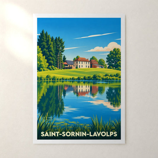 Affiche Saint-Sornin-Lavolps – sans cadre, accrochée au mur