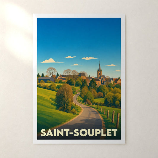 Affiche Saint-Souplet – sans cadre, accrochée au mur