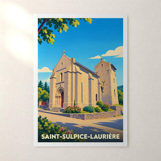 Affiche Saint-Sulpice-Laurière – sans cadre, accrochée au mur