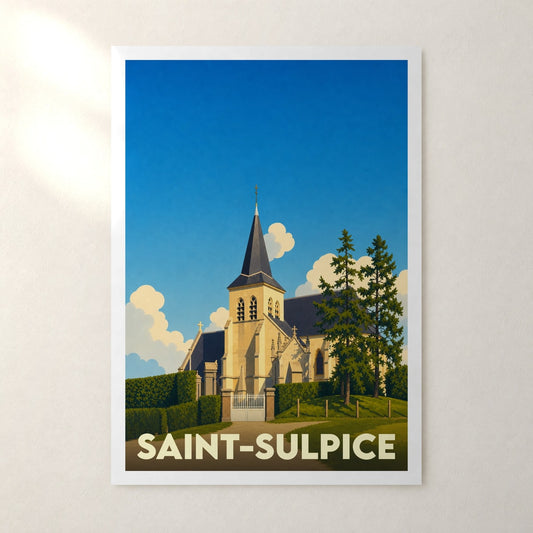 Affiche Saint-Sulpice – sans cadre, accrochée au mur