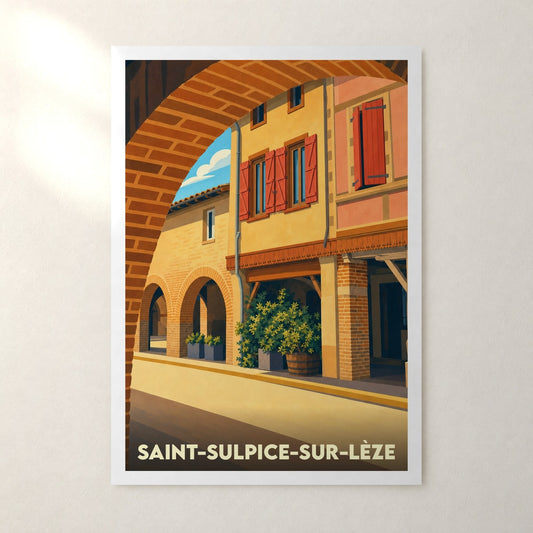 Affiche Saint-Sulpice-sur-Lèze – sans cadre, accrochée au mur