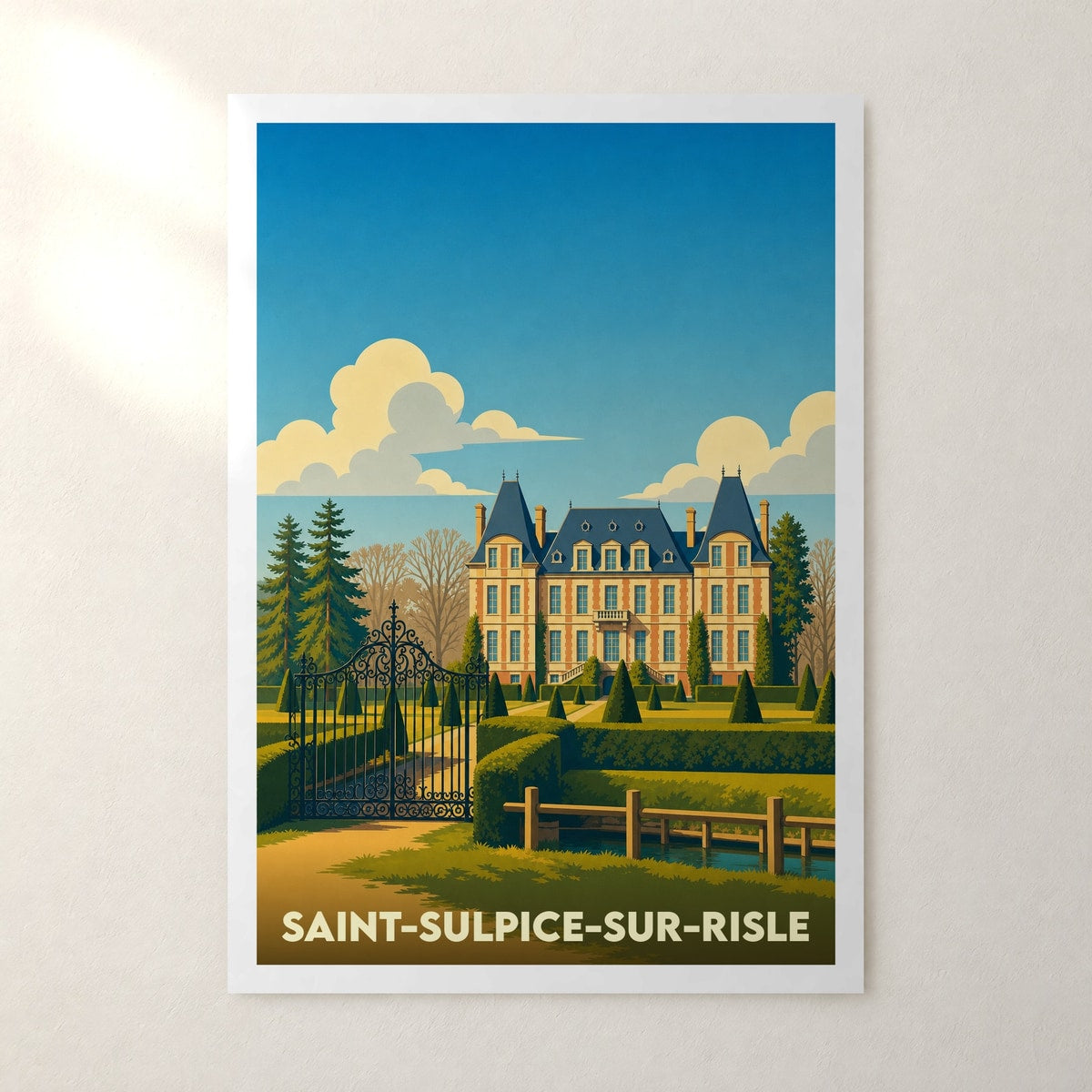 Affiche Saint-Sulpice-sur-Risle – sans cadre, accrochée au mur