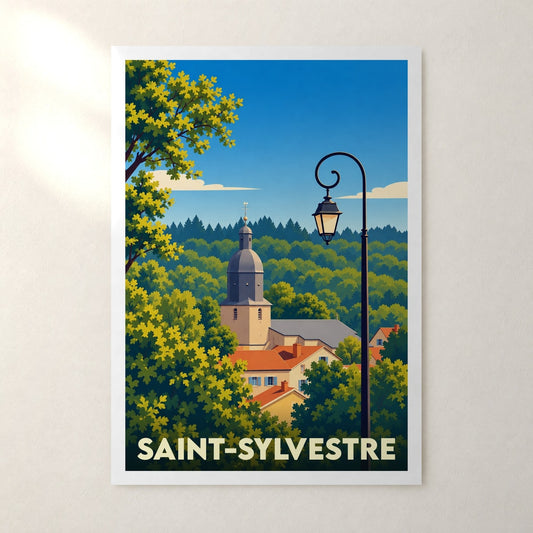 Affiche Saint-Sylvestre (Haute-Vienne) – sans cadre, accrochée au mur
