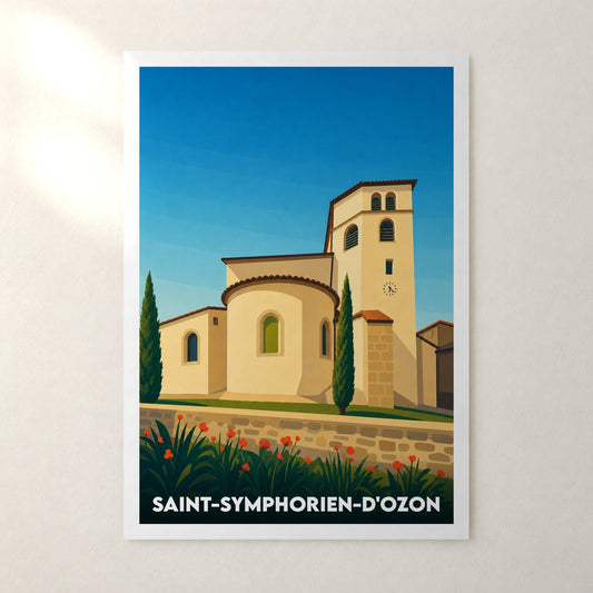 Affiche Saint-Symphorien-d'Ozon – sans cadre, accrochée au mur