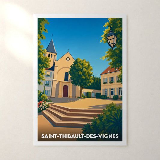 Affiche Saint-Thibault-des-Vignes – sans cadre, accrochée au mur