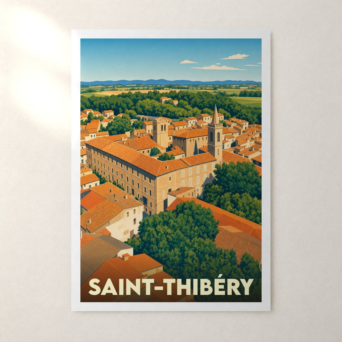 Affiche Saint-Thibéry – sans cadre, accrochée au mur
