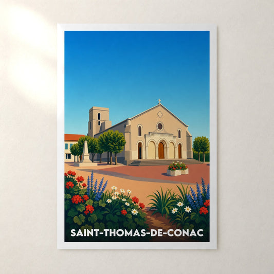 Affiche Saint-Thomas-de-Conac – sans cadre, accrochée au mur