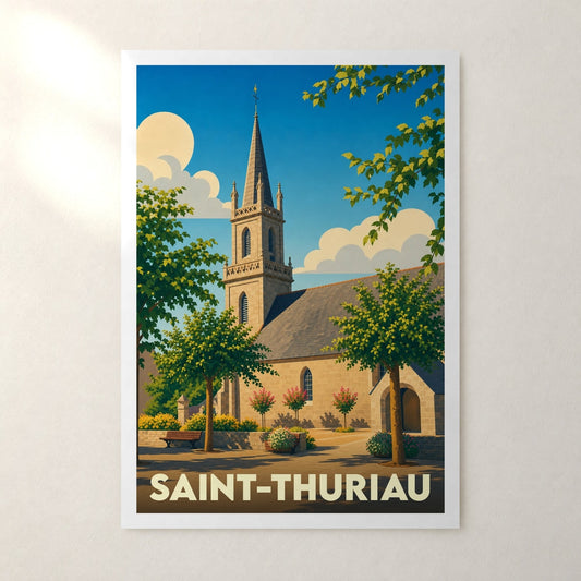 Affiche Saint-Thuriau – sans cadre, accrochée au mur