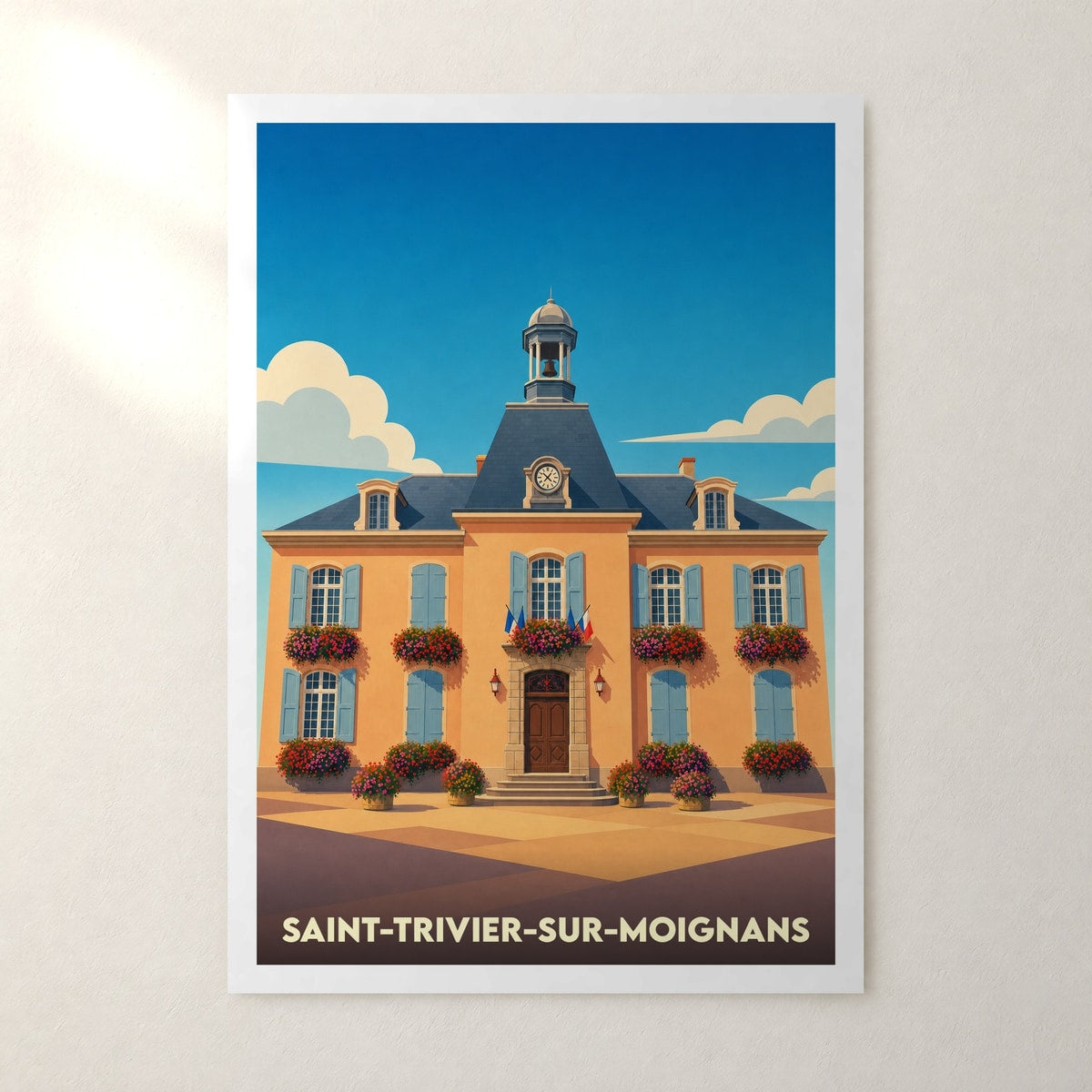 Affiche Saint-Trivier-sur-Moignans – sans cadre, accrochée au mur