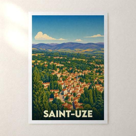 Affiche Saint-Uze – sans cadre, accrochée au mur